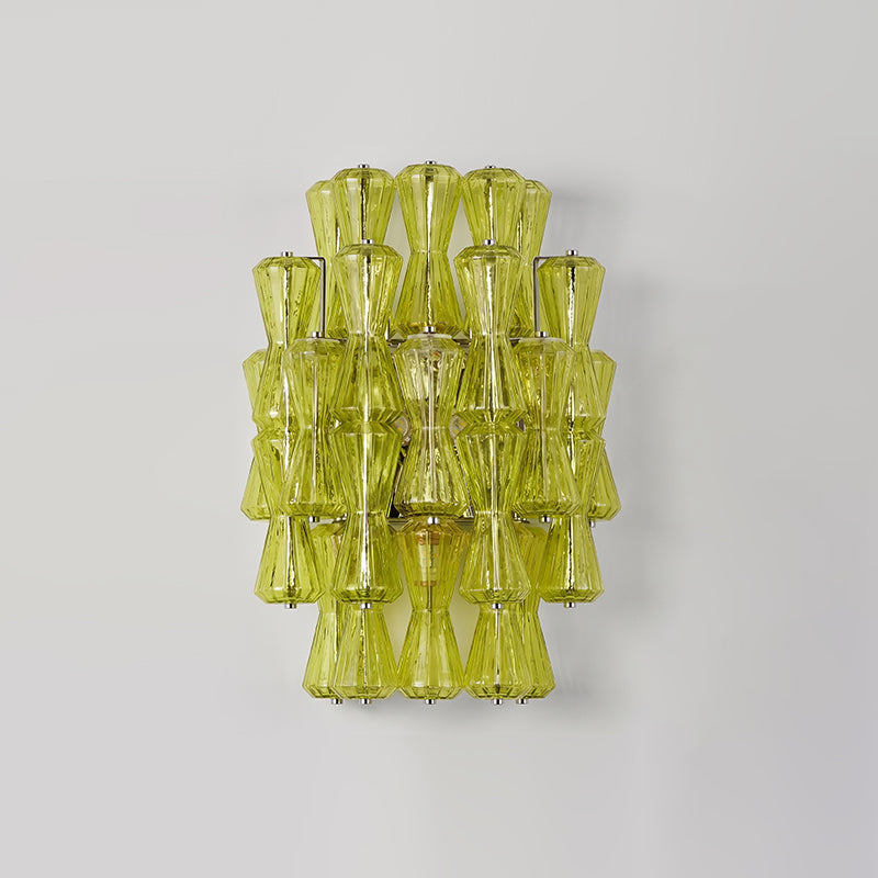 Calvrane Ribbed Glass Tiered Wall Sconce