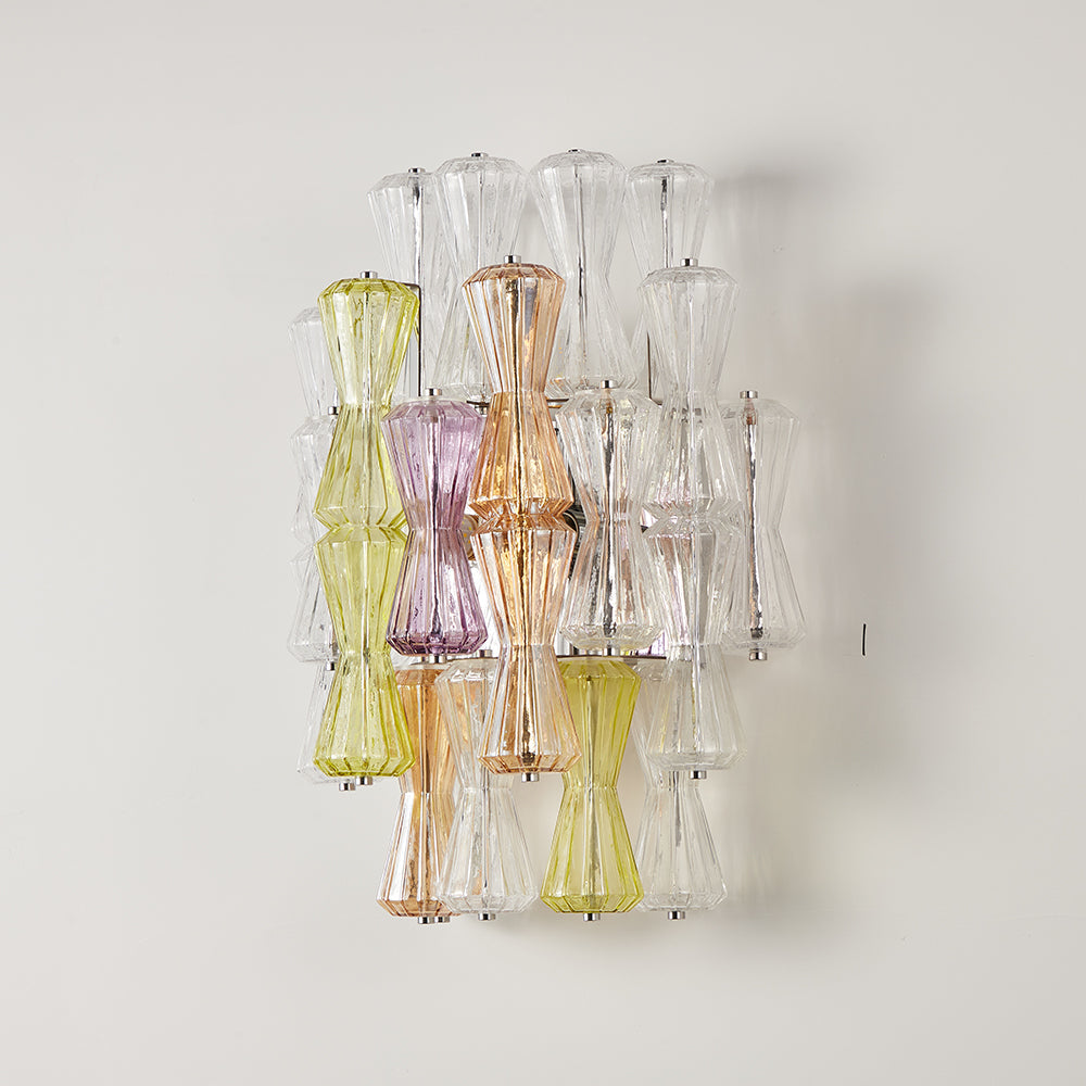 Calvrane Ribbed Glass Tiered Wall Sconce