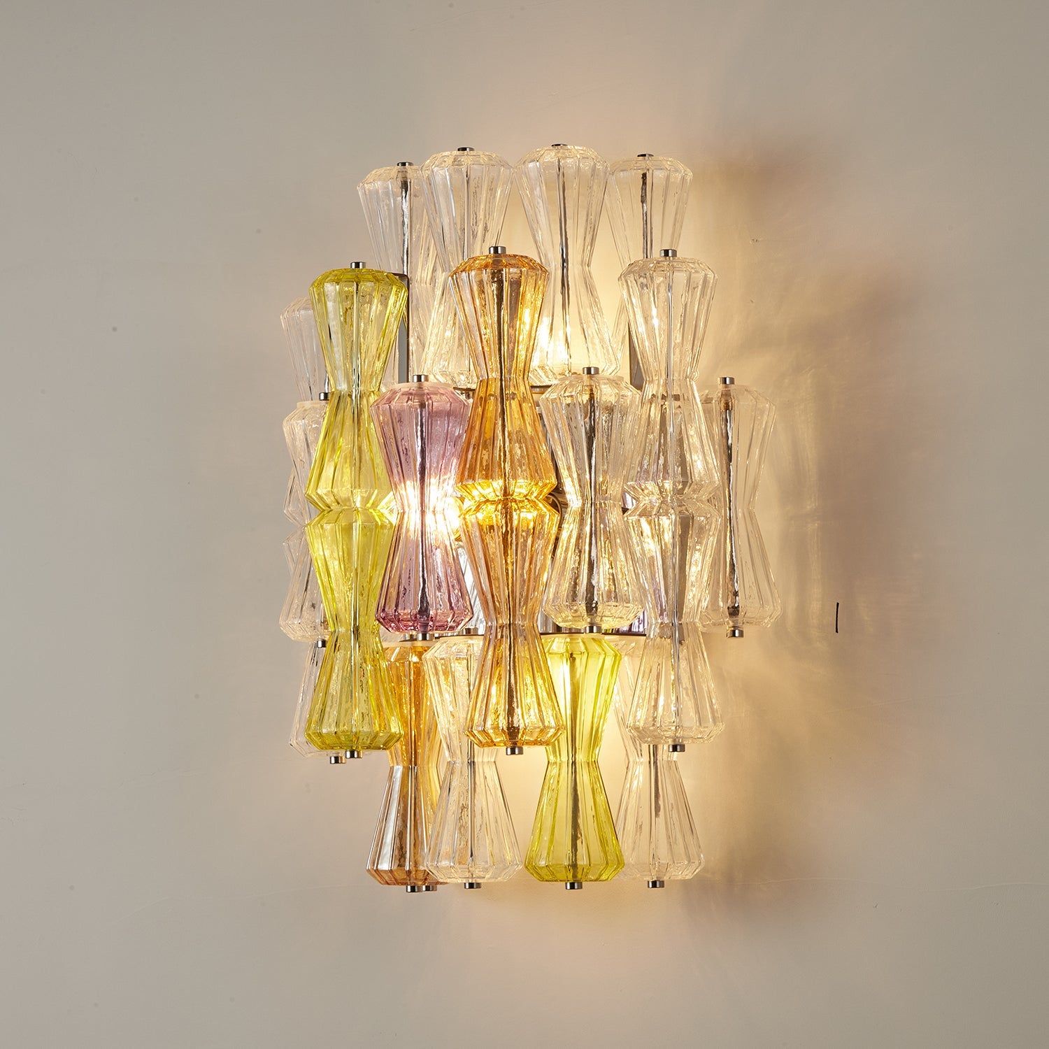 Calvrane Ribbed Glass Tiered Wall Sconce