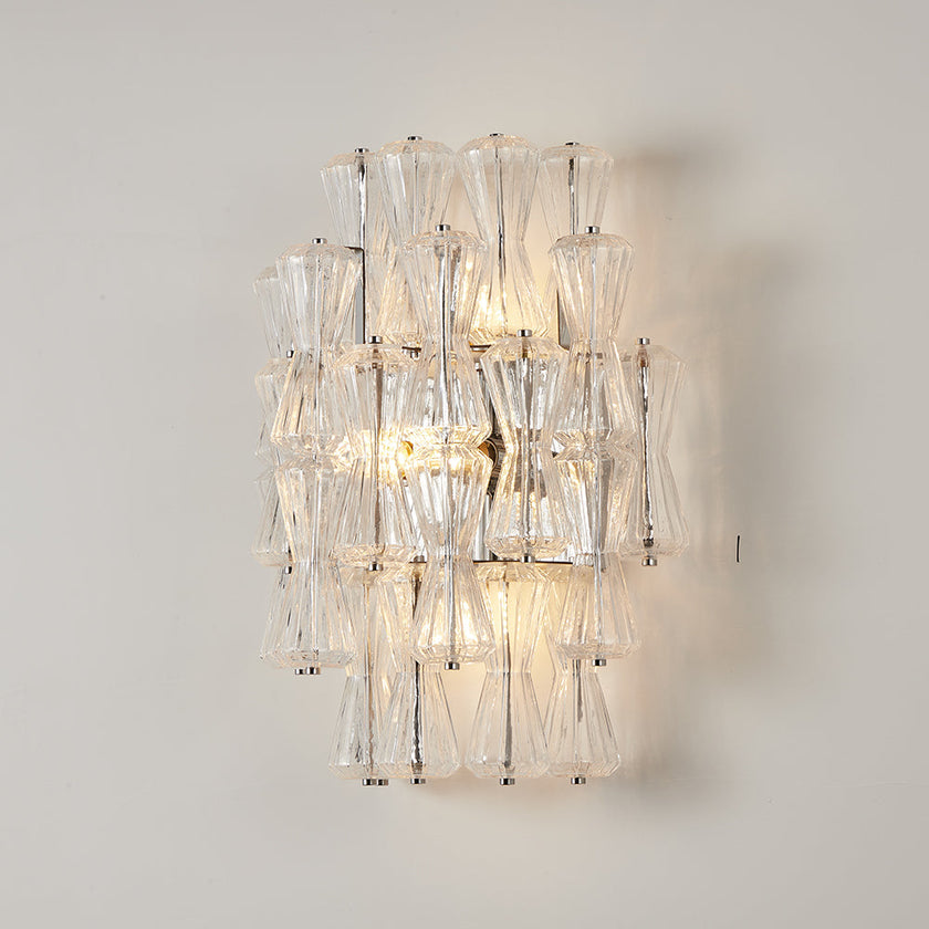 Calvrane Ribbed Glass Tiered Wall Sconce