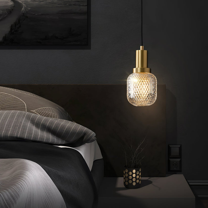 Crystal Glass Perfume Bottle Pendant Light