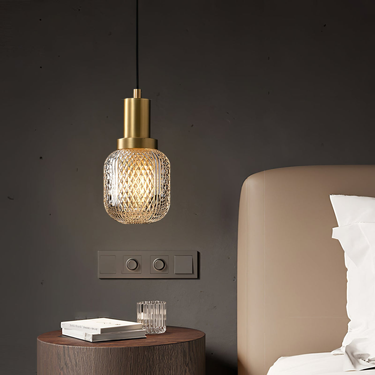 Crystal Glass Perfume Bottle Pendant Light