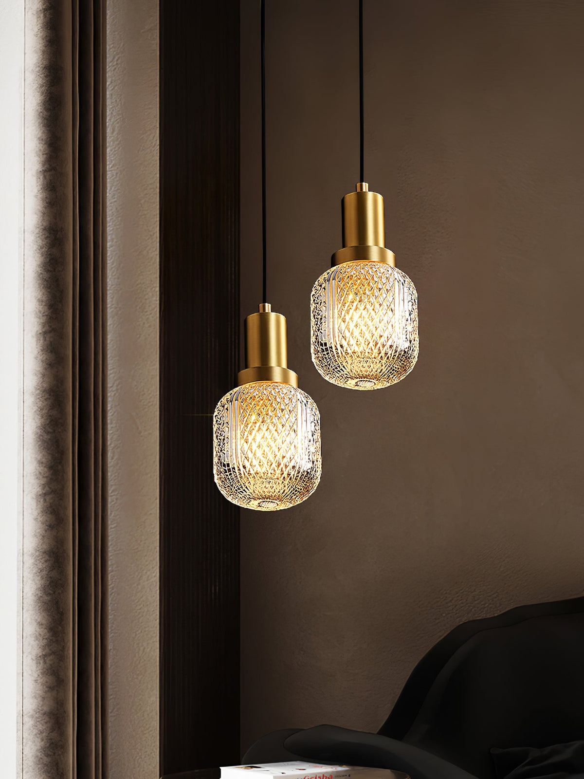 Crystal Glass Perfume Bottle Pendant Light