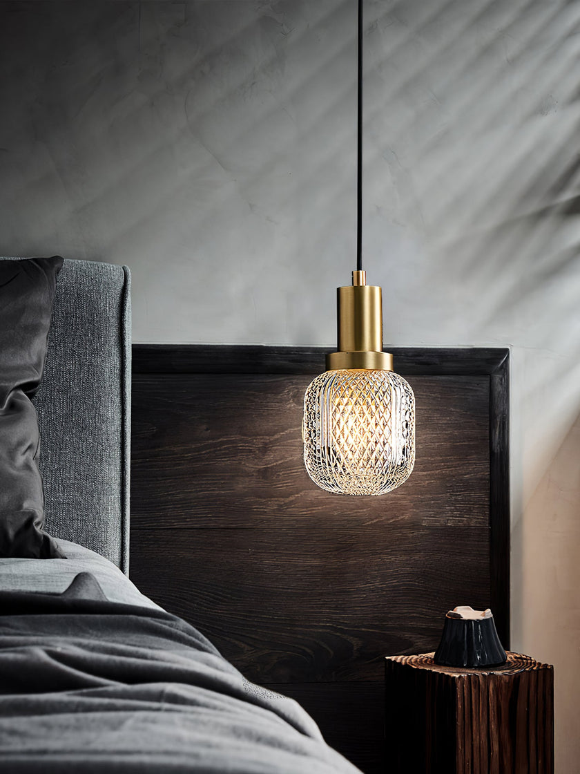 Crystal Glass Perfume Bottle Pendant Light