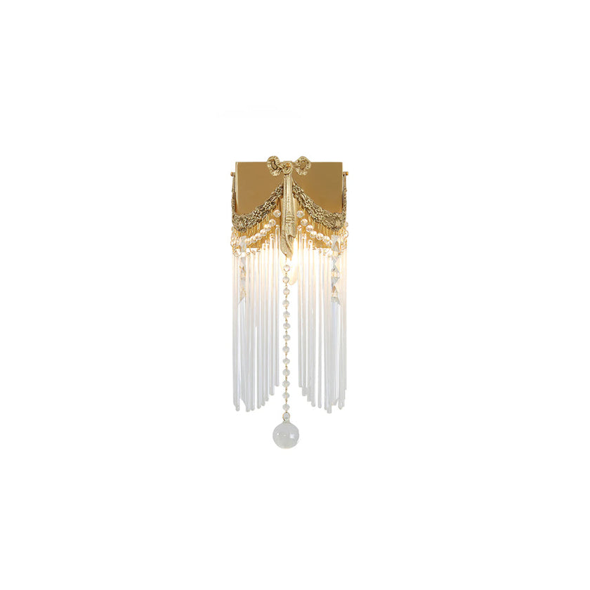 Calvrane Crystal Bowtie Brass Wall Sconce