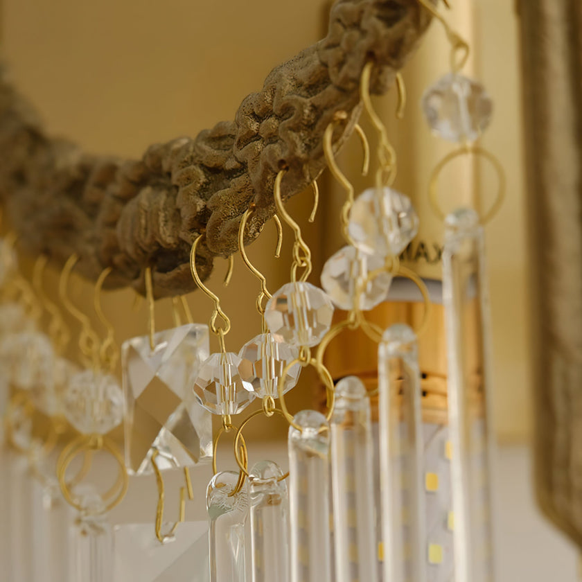 Calvrane Crystal Bowtie Brass Wall Sconce