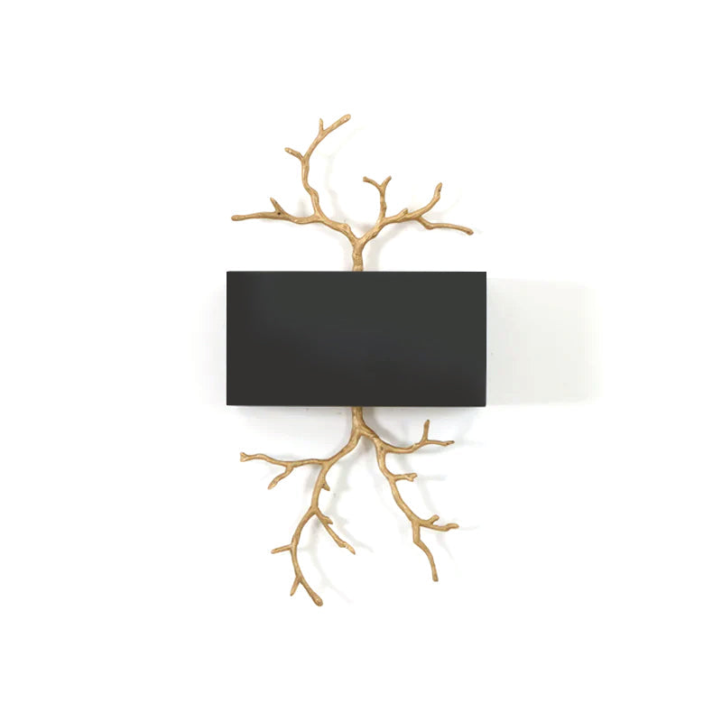 Modern Brass Branch Wall Sconce