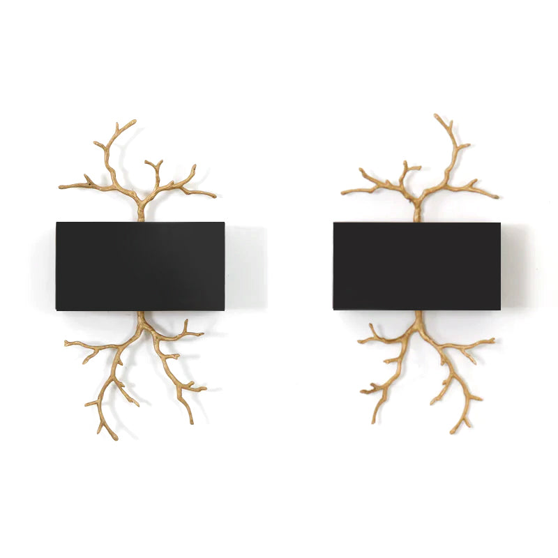Modern Brass Branch Wall Sconce