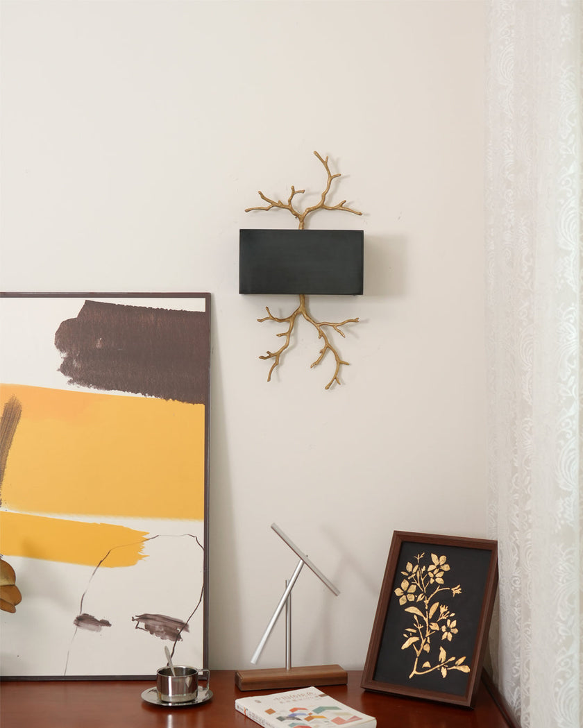Modern Brass Branch Wall Sconce