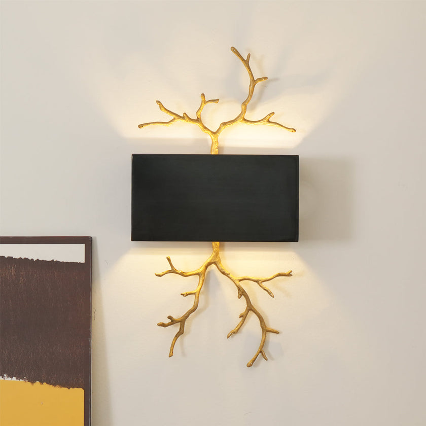 Modern Brass Branch Wall Sconce