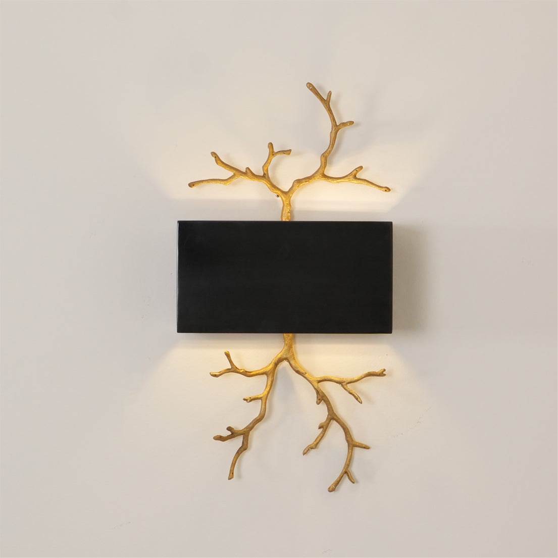 Modern Brass Branch Wall Sconce