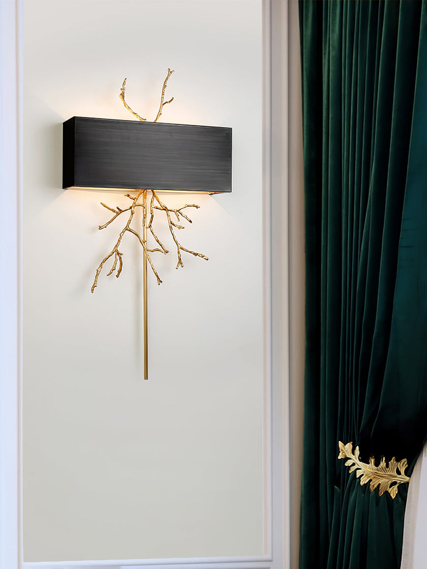 Modern Brass Branch Wall Sconce