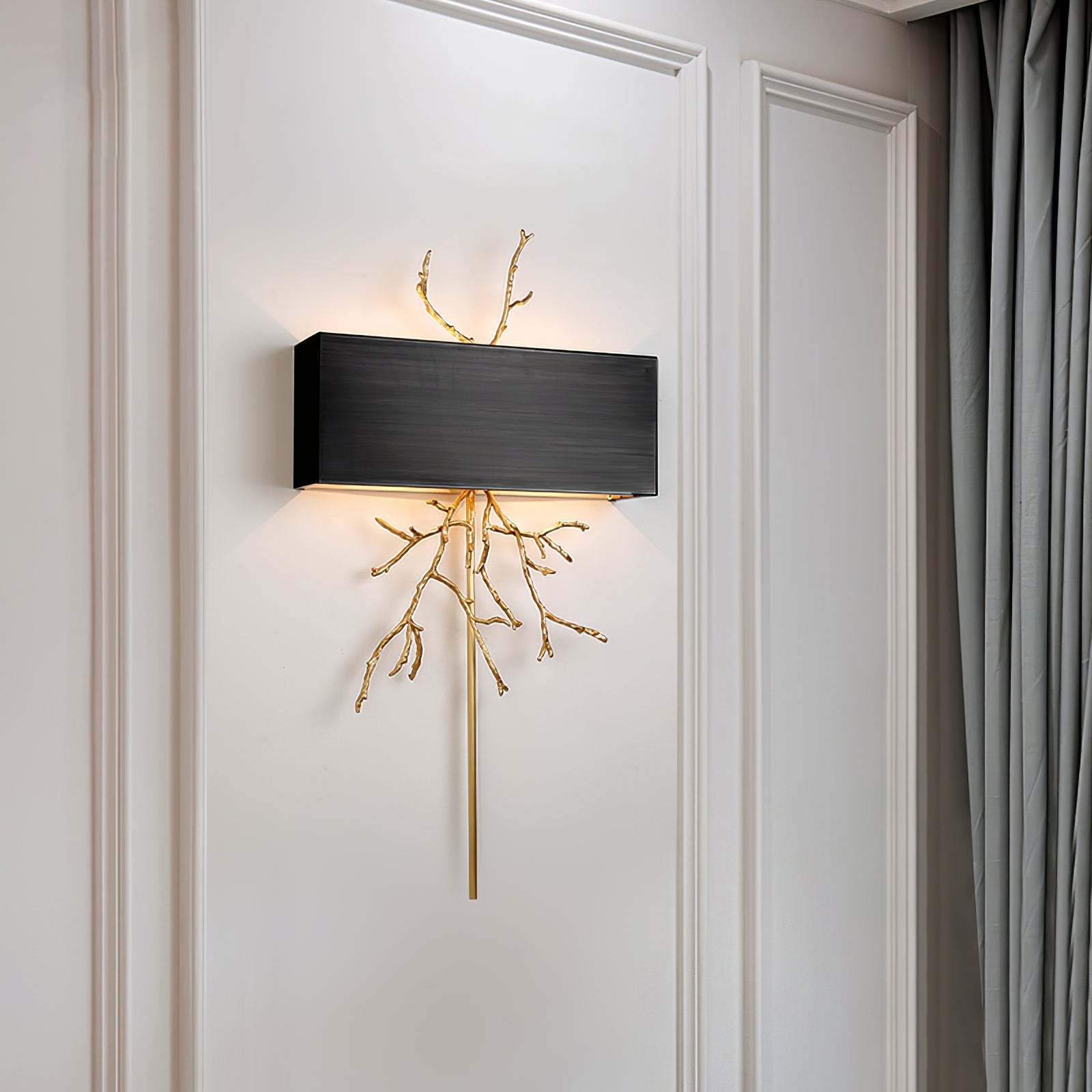 Modern Brass Branch Wall Sconce