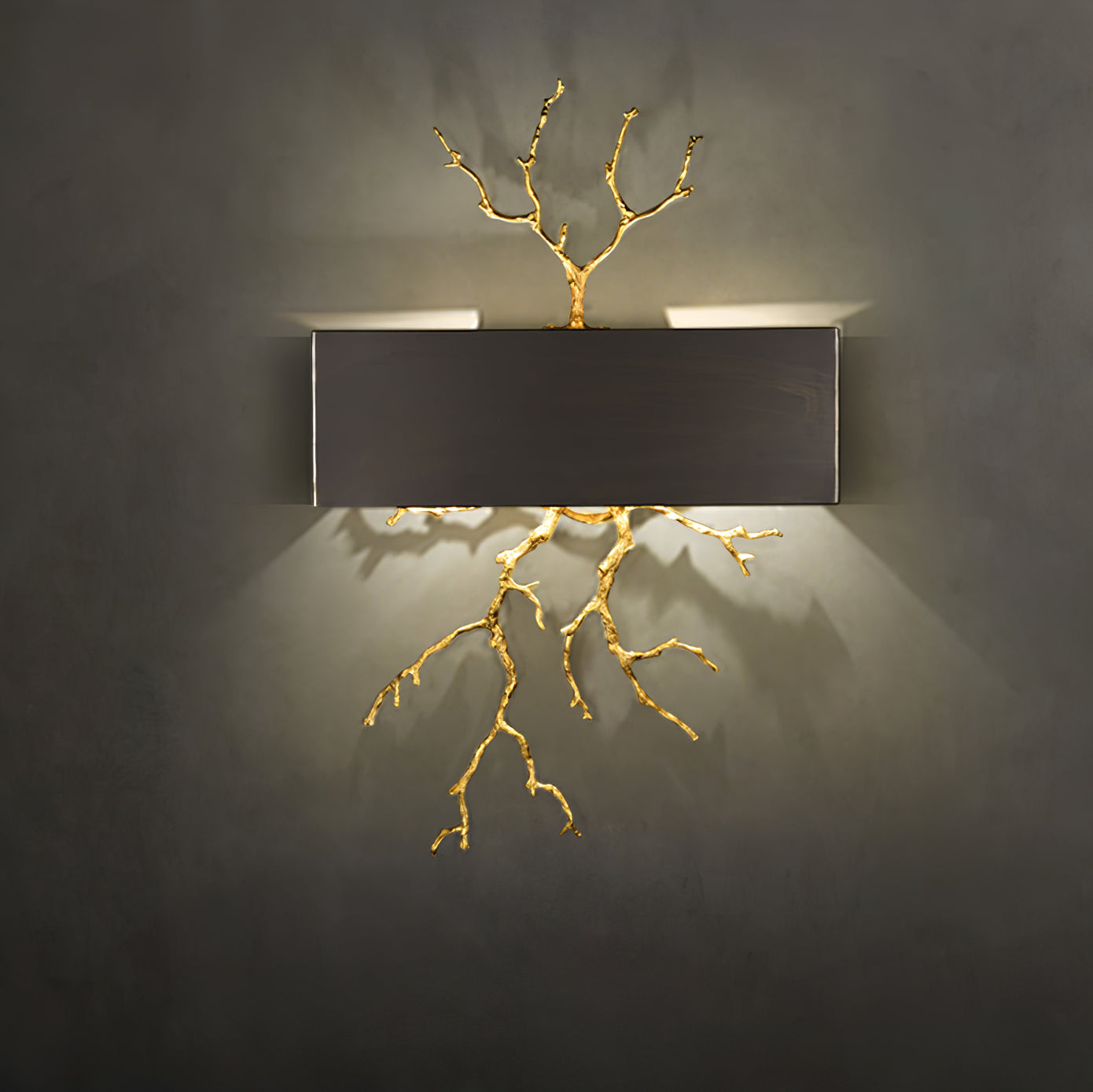 Modern Brass Branch Wall Sconce