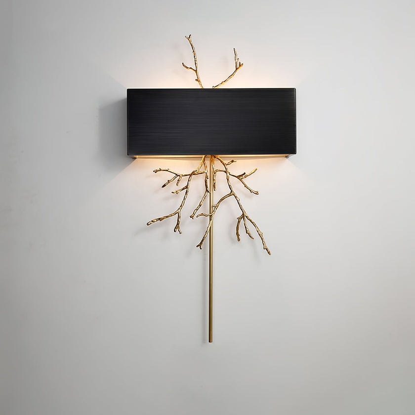 Modern Brass Branch Wall Sconce