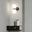 Brass Milk Glass Globe Wall Sconce