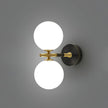 Brass Milk Glass Globe Wall Sconce