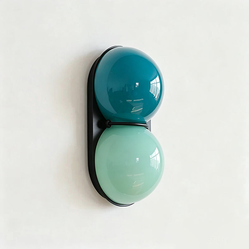 Calvrane Glass Domed Dual-Light Wall Sconce
