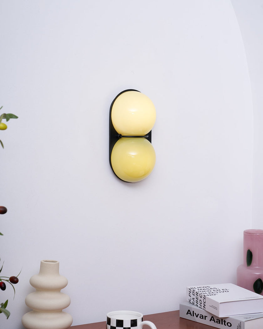 Calvrane Glass Domed Dual-Light Wall Sconce