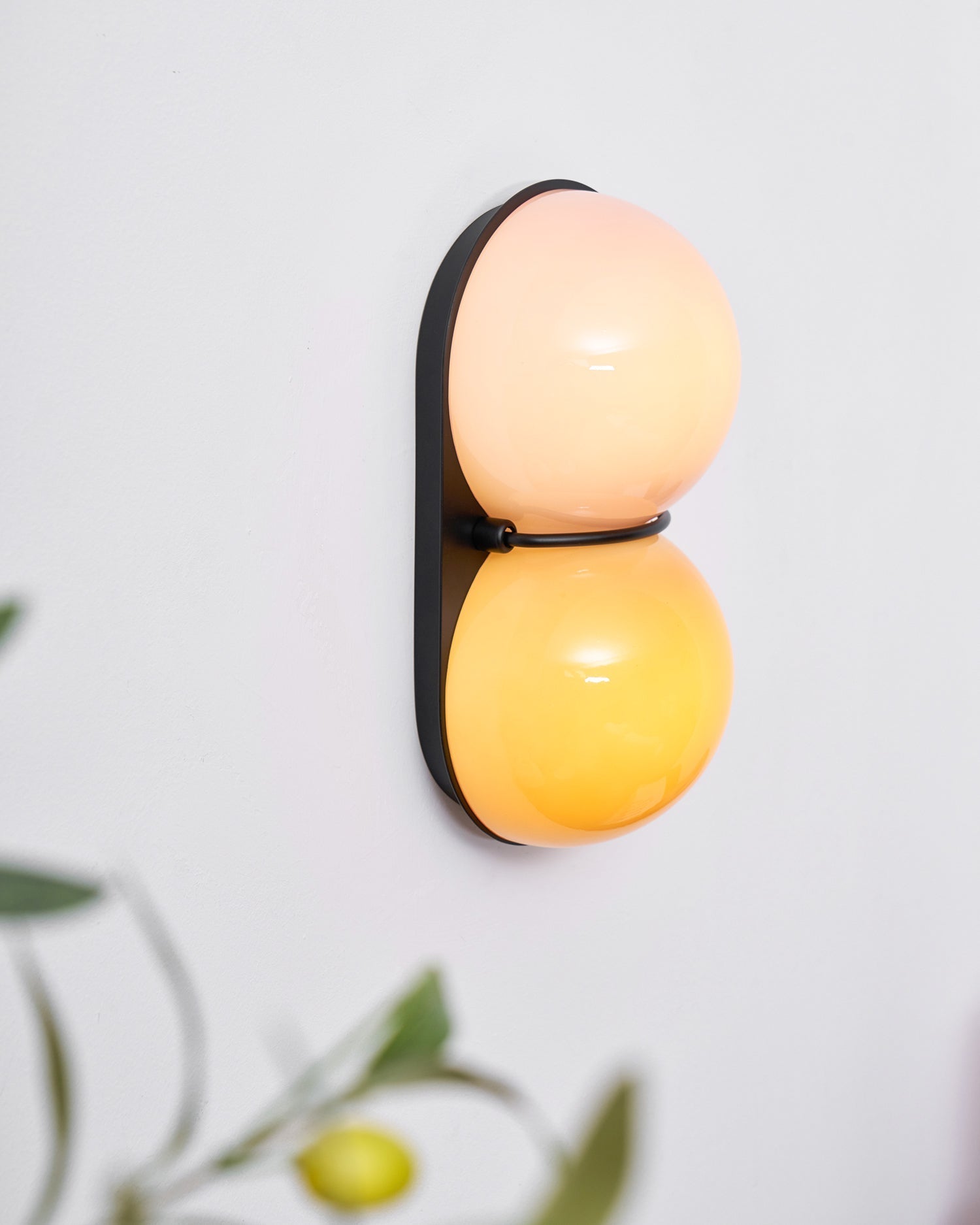 Calvrane Glass Domed Dual-Light Wall Sconce