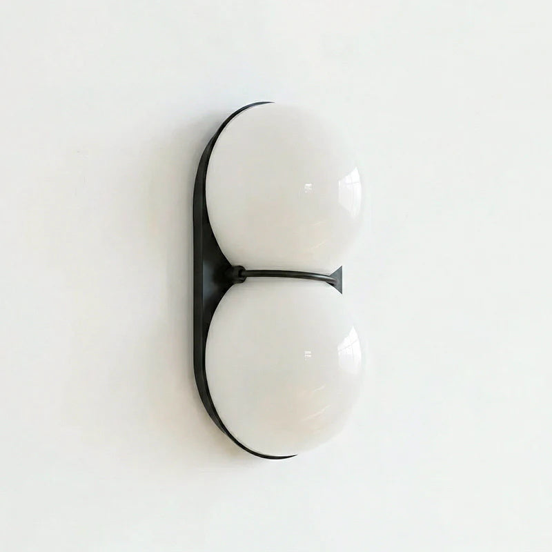 Calvrane Glass Domed Dual-Light Wall Sconce