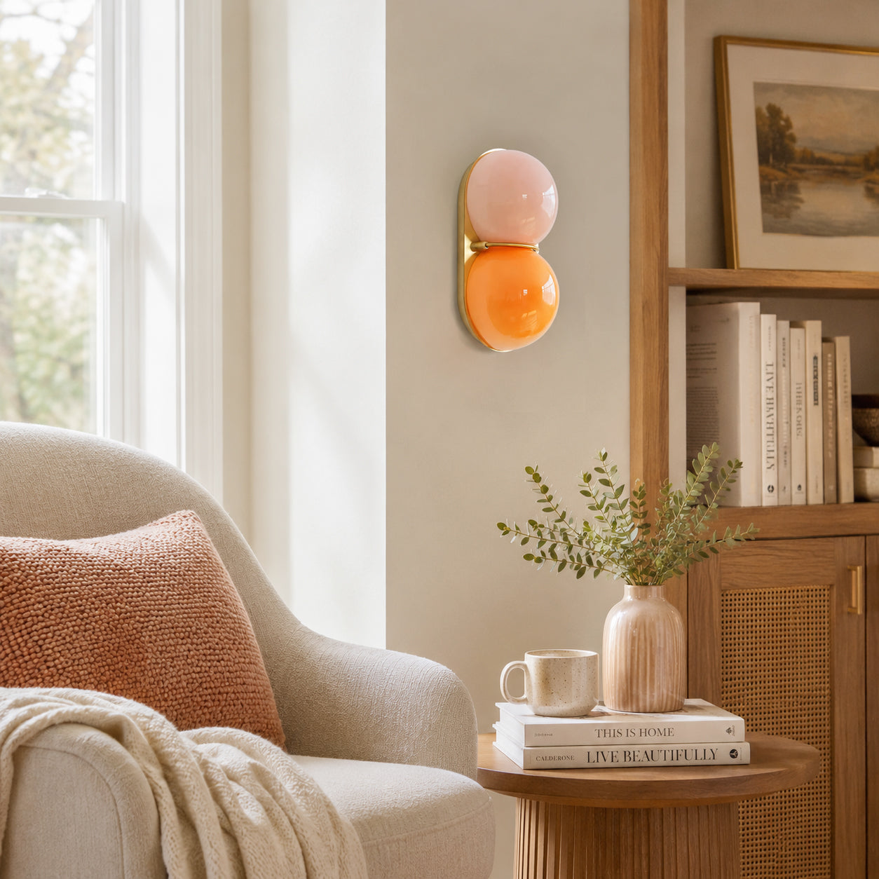 Calvrane Glass Domed Dual-Light Wall Sconce