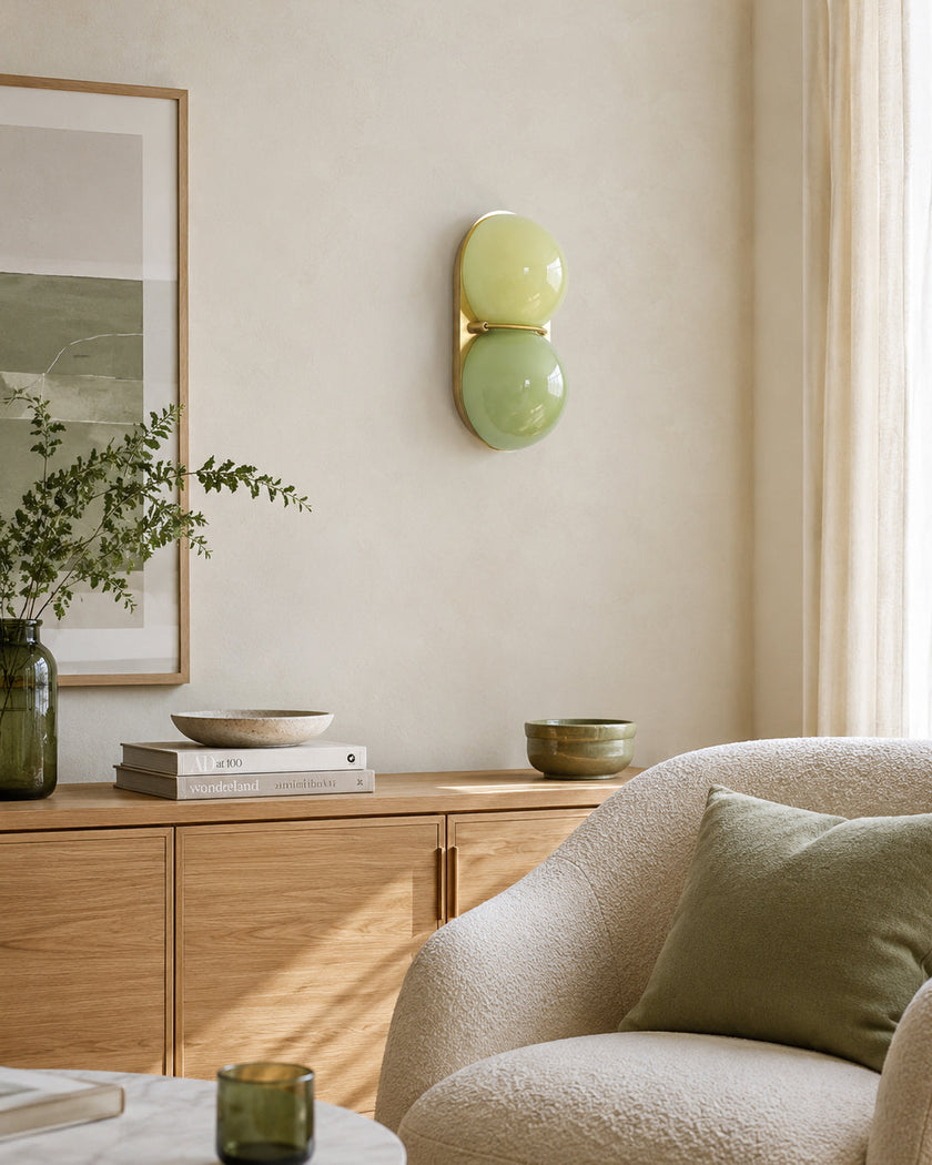 Calvrane Glass Domed Dual-Light Wall Sconce