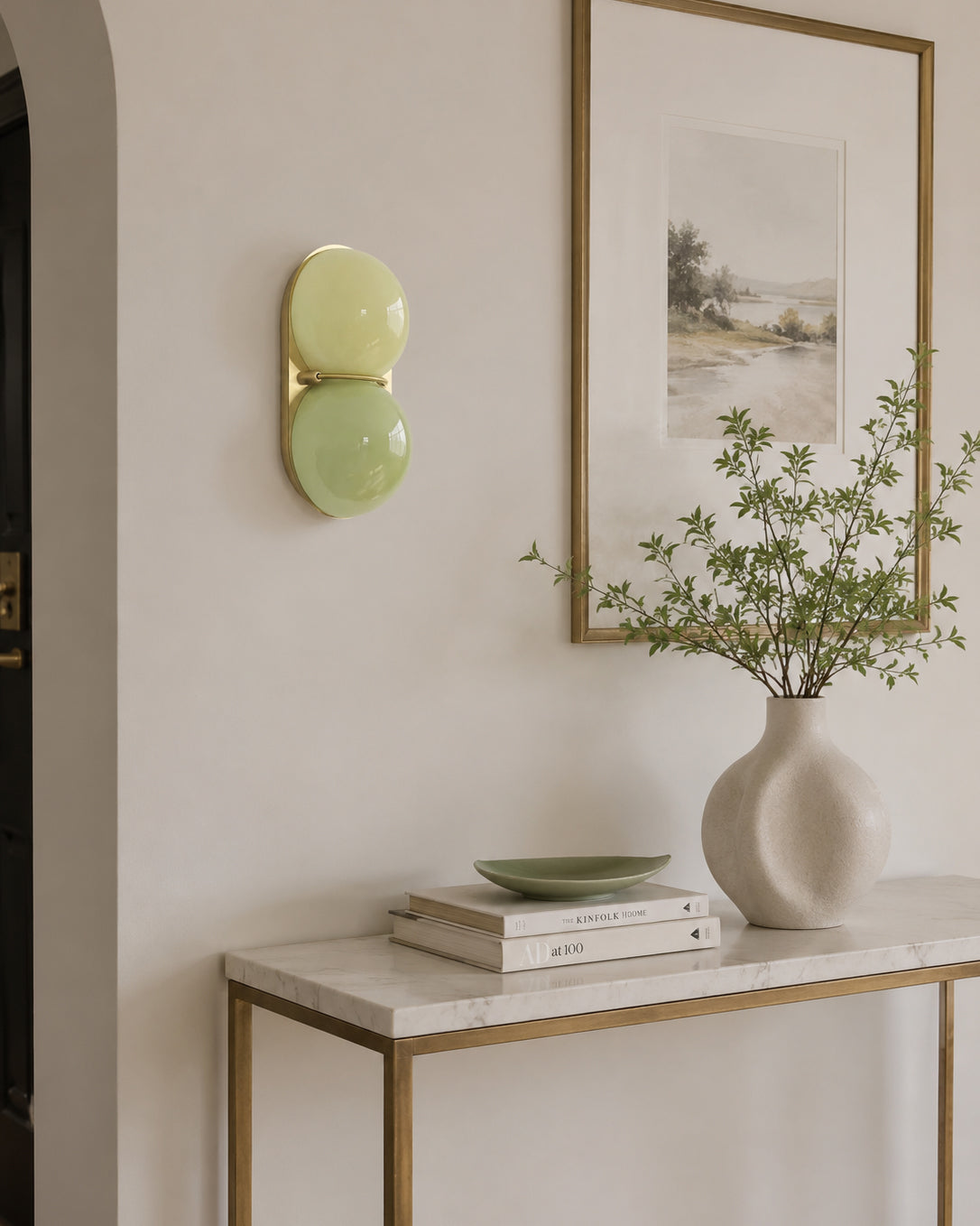 Calvrane Glass Domed Dual-Light Wall Sconce
