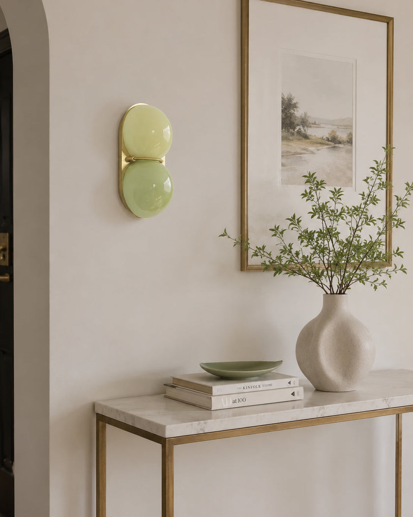 Calvrane Glass Domed Dual-Light Wall Sconce