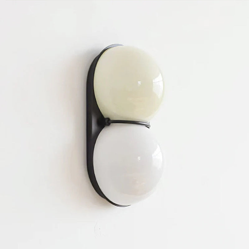 Calvrane Glass Domed Dual-Light Wall Sconce