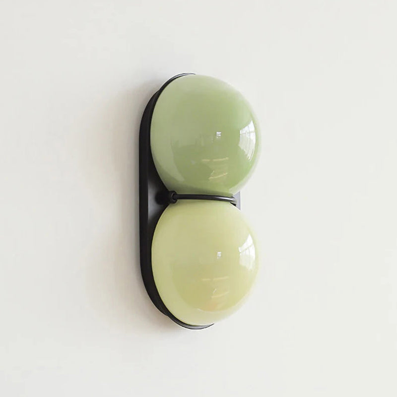 Calvrane Glass Domed Dual-Light Wall Sconce