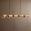 Calvrane Brass Linear Drum Chandelier