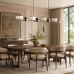 Calvrane Brass Linear Drum Chandelier