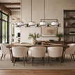 Calvrane Brass Linear Drum Chandelier