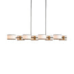 Calvrane Brass Linear Drum Chandelier