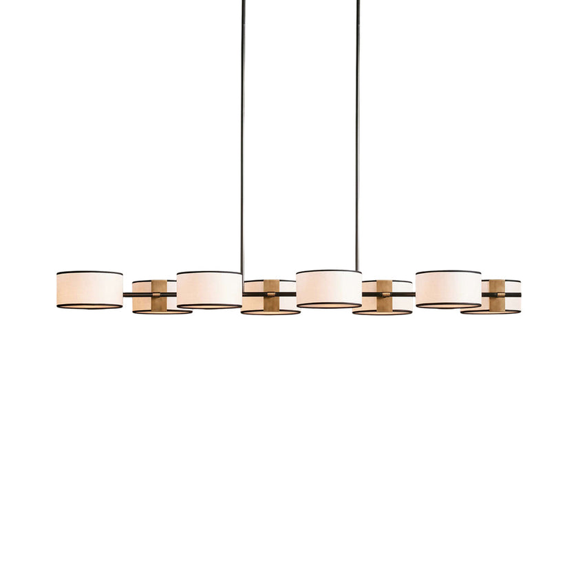 Calvrane Brass Linear Drum Chandelier
