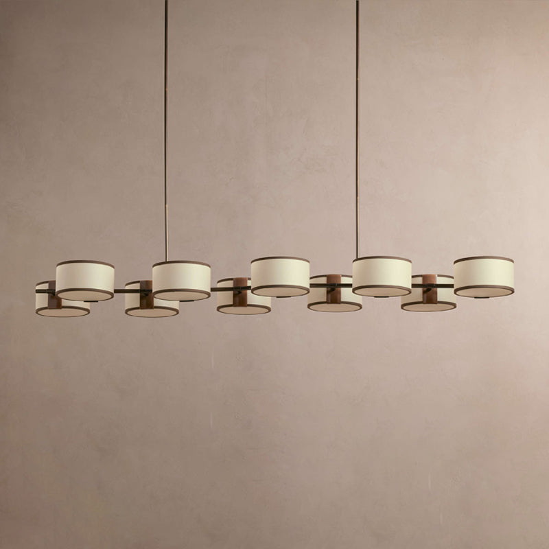 Calvrane Brass Linear Drum Chandelier