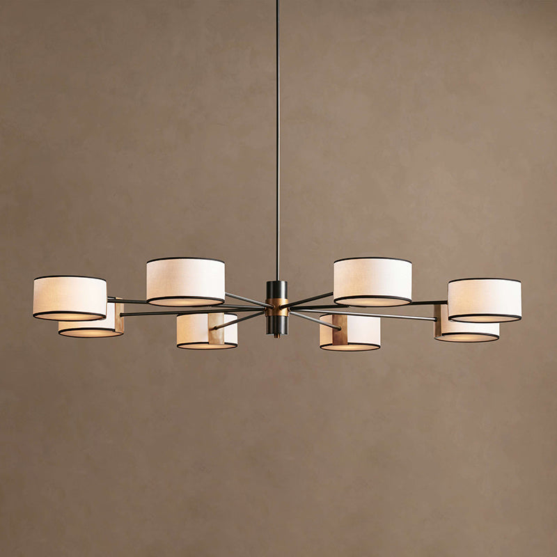 Calvrane Brass Multi-Arm Drum Chandelier