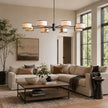 Calvrane Brass Multi-Arm Drum Chandelier