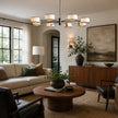 Calvrane Brass Multi-Arm Drum Chandelier