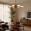 Calvrane Brass Multi-Arm Drum Chandelier