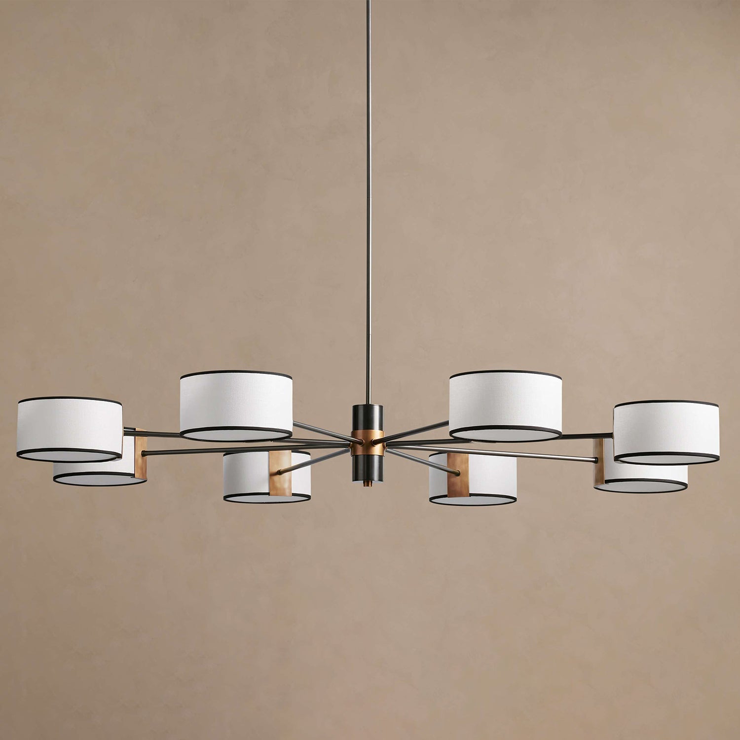 Calvrane Brass Multi-Arm Drum Chandelier