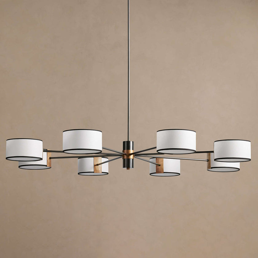 Calvrane Brass Multi-Arm Drum Chandelier