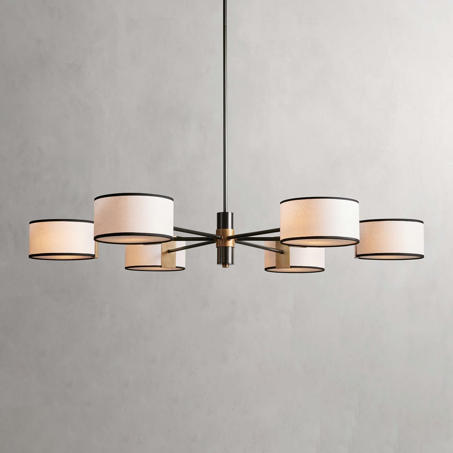 Calvrane Brass Multi-Arm Drum Chandelier