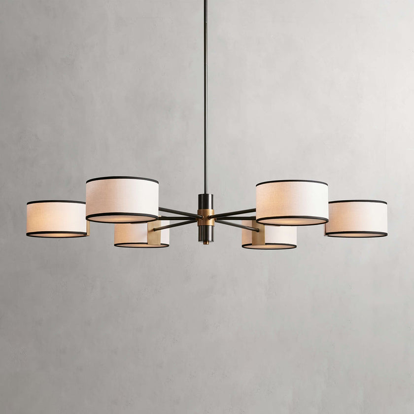 Calvrane Brass Multi-Arm Drum Chandelier
