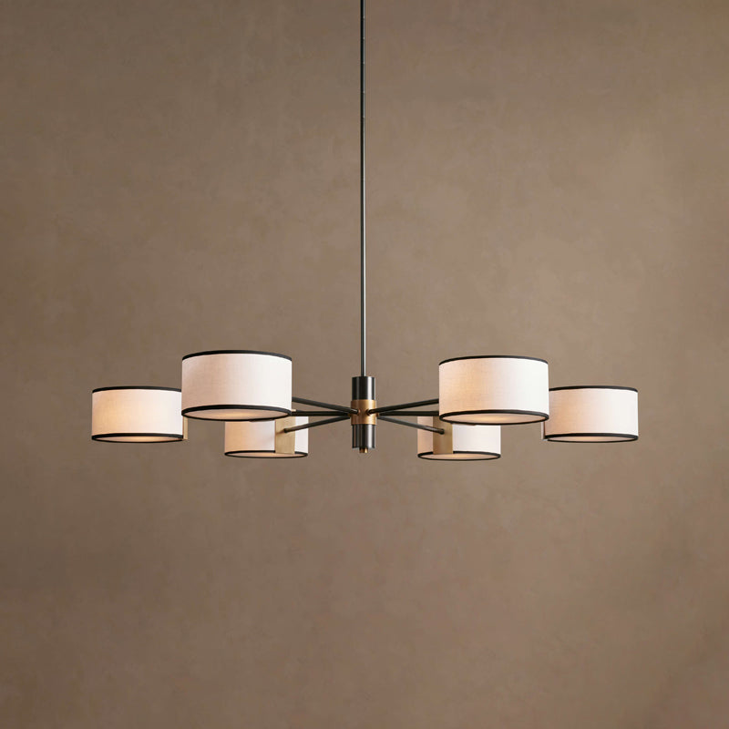 Calvrane Brass Multi-Arm Drum Chandelier