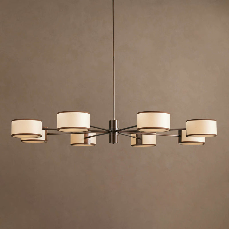 Calvrane Brass Multi-Arm Drum Chandelier