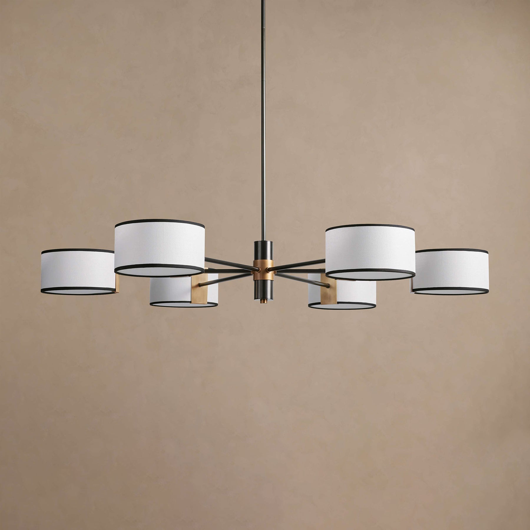 Calvrane Brass Multi-Arm Drum Chandelier