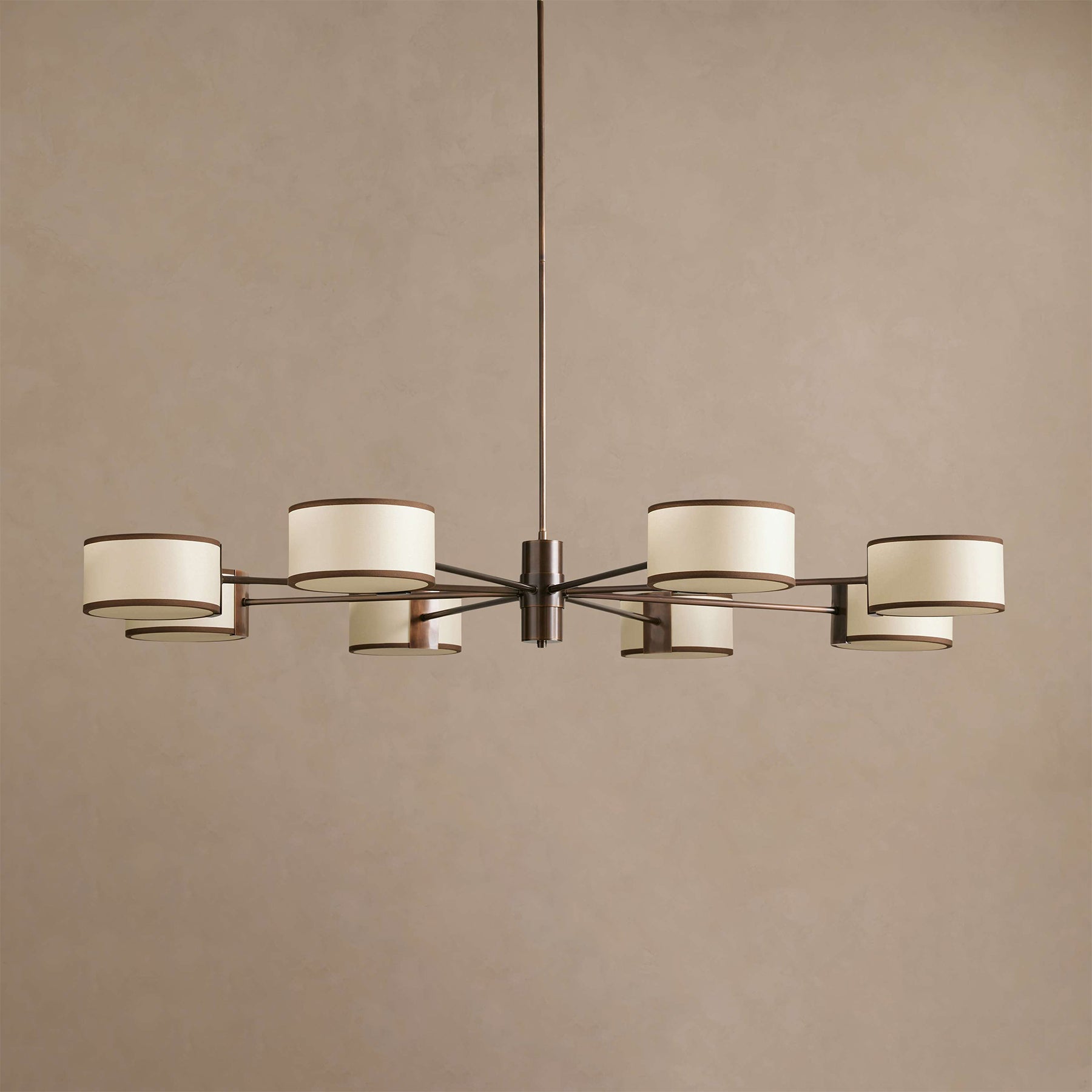 Calvrane Brass Multi-Arm Drum Chandelier