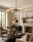 Calvrane Brass Multi-Arm Drum Chandelier